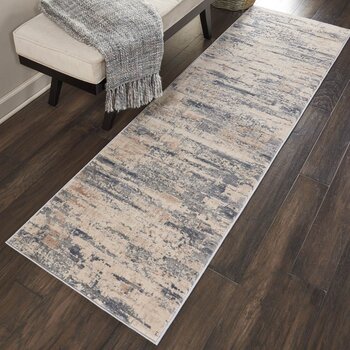 Rustic Textures Rustic Beige & Grey Runner, 66 x 236 cm