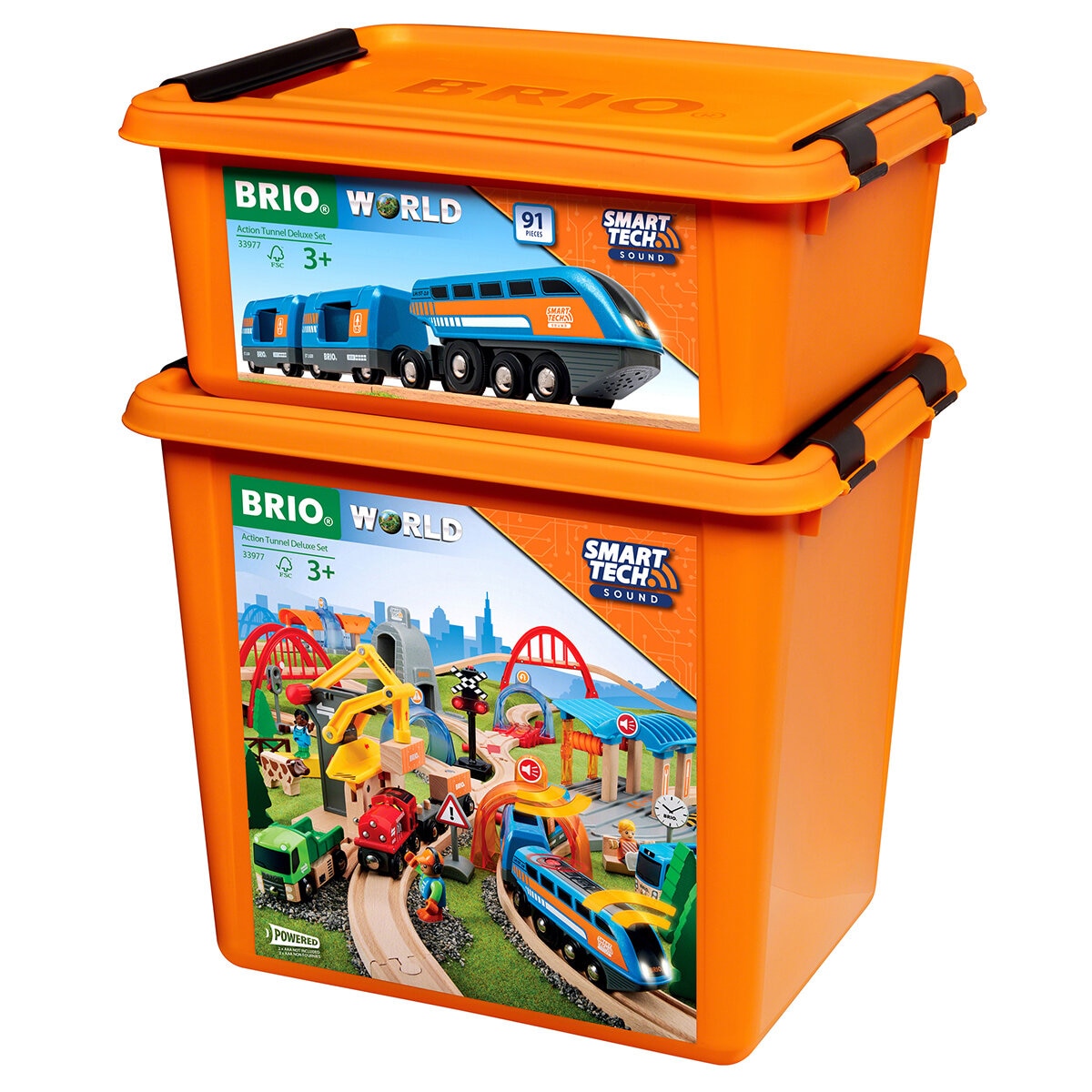 BRIO World Action Tunnel Deluxe set with Smart Tech Sounds (3+ Years)