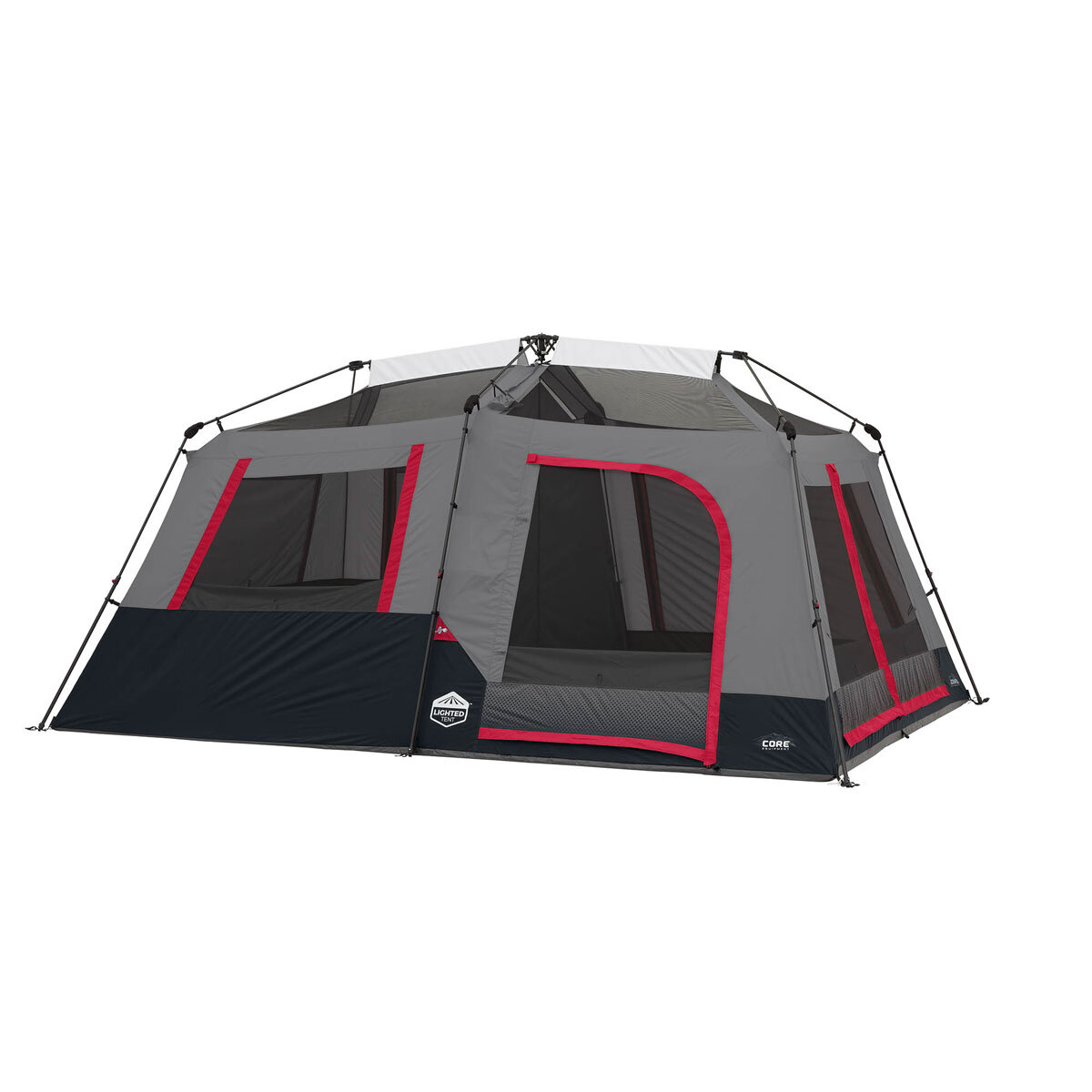 CORE LED Lighted Instant Cabin Tent, 10 Person