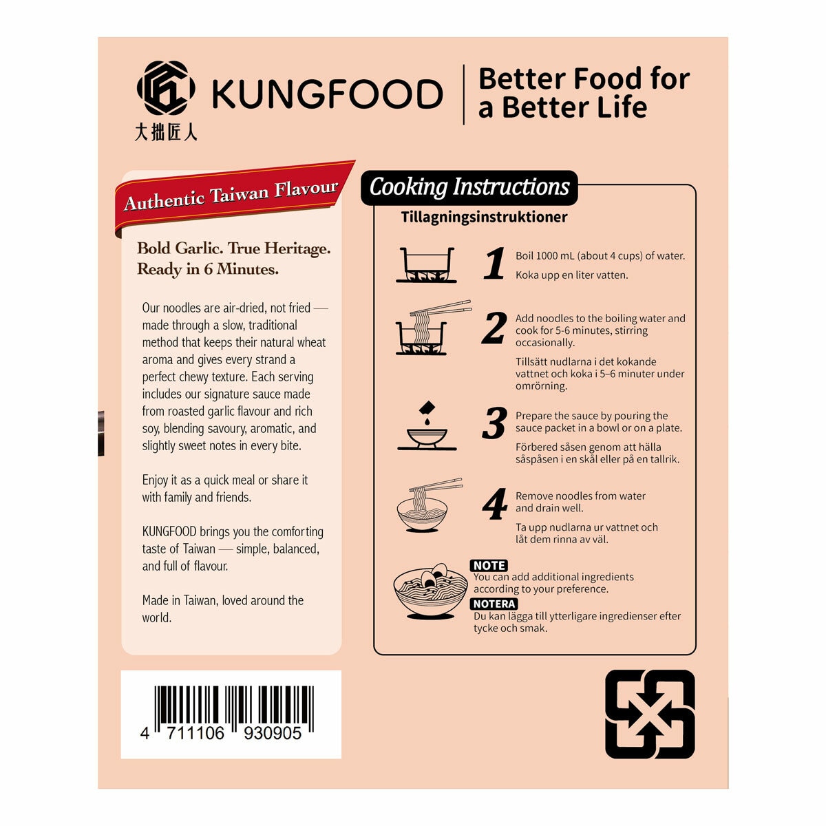 Cooking instructions