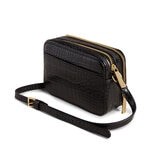 Ted Baker Stina Croc Mini Camera Bag in Black