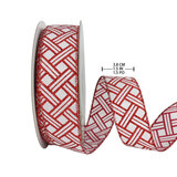 Buy Kirkland Signature Wire Edge Ribbon Traditional Red / Green Dimensions Image at Costco.co.uk