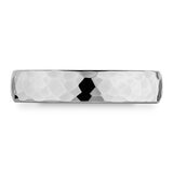 5.0mm Luxury Court Wedding Ring, Hammered Platinum