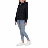 DKNY Women's Mixed Media Jacket in Black