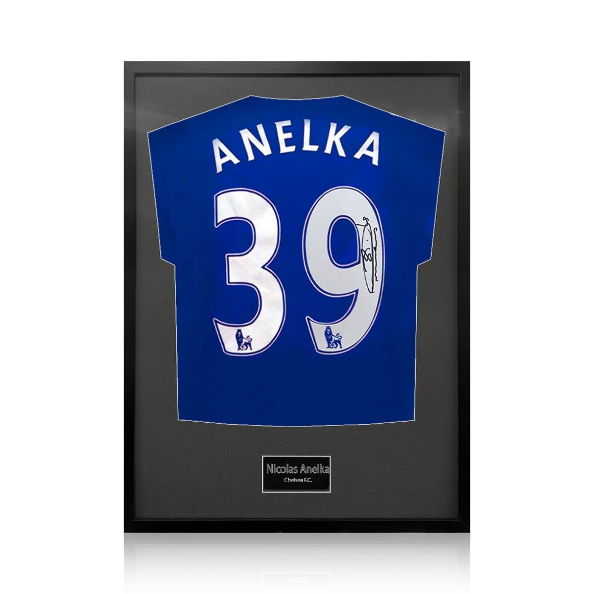 Nicolas Anelka Signed Framed Chelsea Football Shirt in 2 Options: White or Black Mount