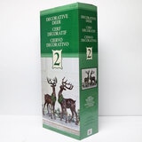 19.2 Inch (48.8 cm) Set of 2 Resin Wood Look Standing Christmas Reindeers