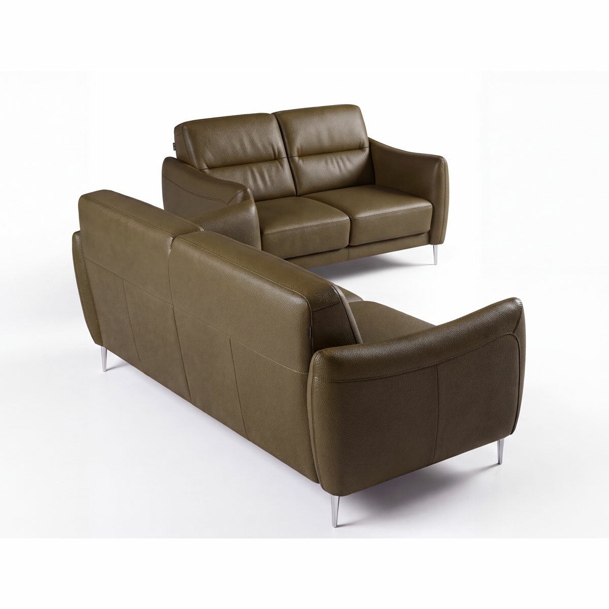 Nicoletti Jupiter Taupe Leather 2 Seater Sofa Nicoletti Jupiter Taupe Leather 2 Seater Sofa