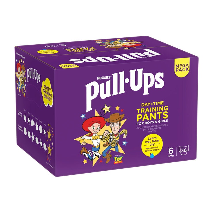 Huggies Pull Ups Day Time Unisex, Size 6, 36 Pack  Side View