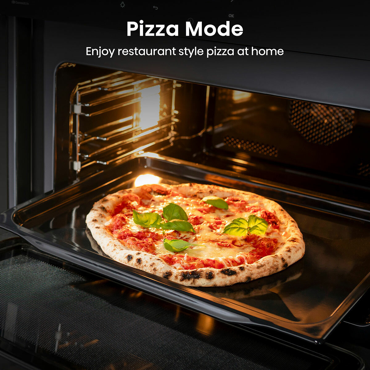 Hisense Hi8 BlackLine BIM4AH8UKWF Built In Electric Single Oven with Microwave, in Jet Black