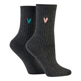 Caroline Gardner Ladies Bamboo Leisure Sock 6 Pack in Grey