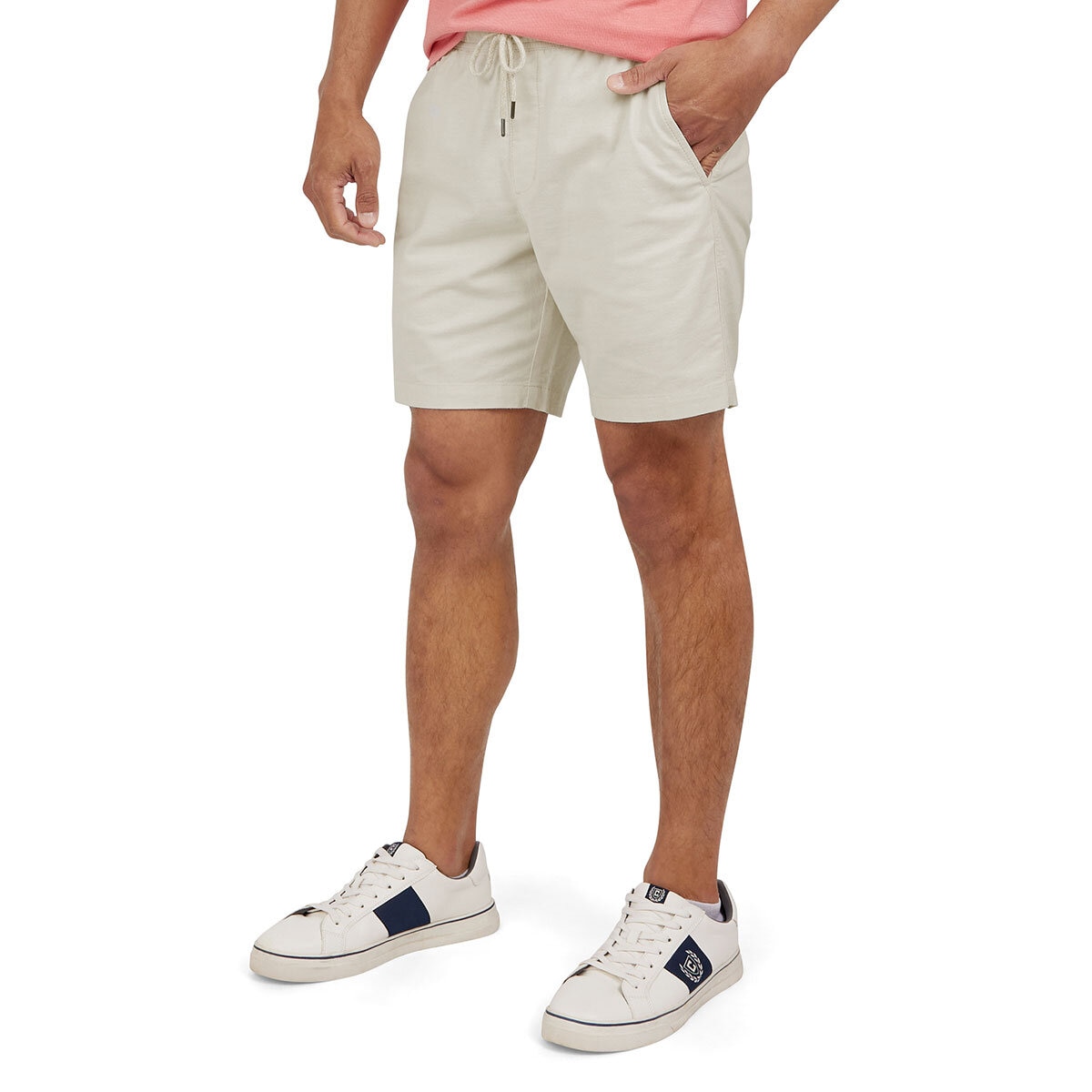 Chaps Men's Pull On Short in Cream