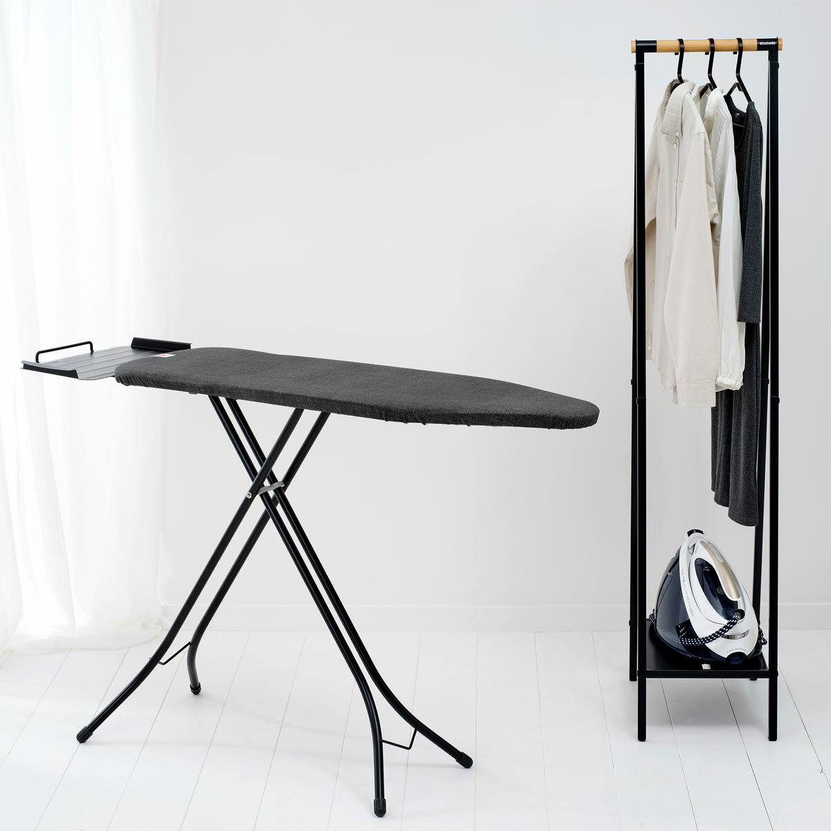 Brabantia Ironing Board B with Metal Steam Unit Holder Brabantia Ironing Board B with Metal Steam Unit Holder