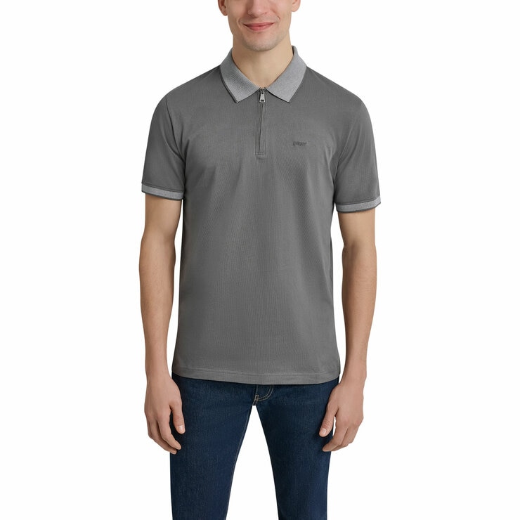 DKNY Men's Zip Collar Polo