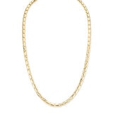 14ct Yellow Gold Rectangle Interlocking Necklace