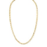 14ct Yellow Gold Rectangle Interlocking Necklace