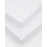 Sanderson 300 Thread Count Cotton Deep Fitted Sheet 2 Pack, Double in White