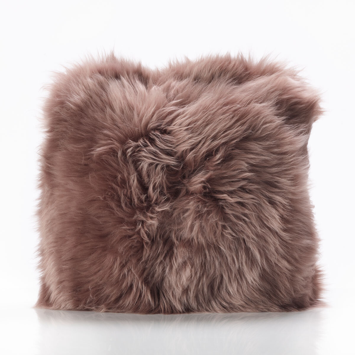 Bowron Long Wool Sheepskin Double Sided Cushion, 35 x 35cm in Paco