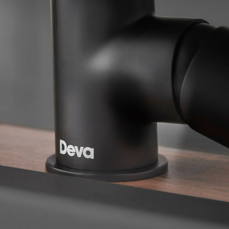 Deva Ashworth Kitchen Sink Mixer Tap In Matte Black, Model ASH104BK Deva Ashworth Kitchen Sink Mixer Tap In Matte Black, Model ASH104BK