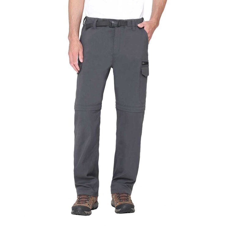 BC Clothing Men's Convertible Pant in Charcoal