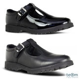 TeⓇm Emily T-Bar Brogue Girl's School Shoes