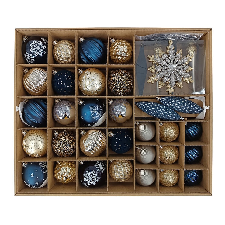 Shatter Resistant Christmas Ornaments - 80 pack