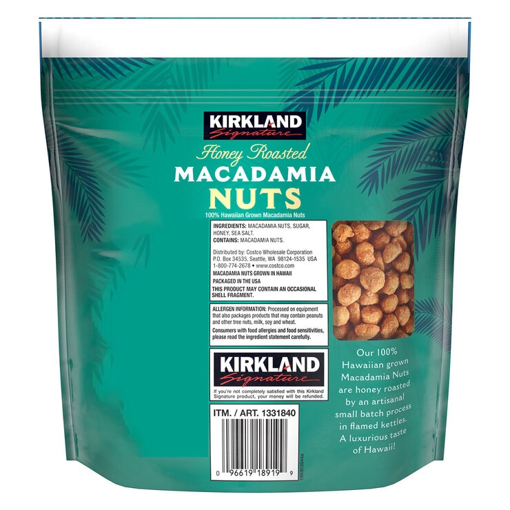 Kirkland Signature Honey Roasted Macadamia Nuts, 680g Costco UK
