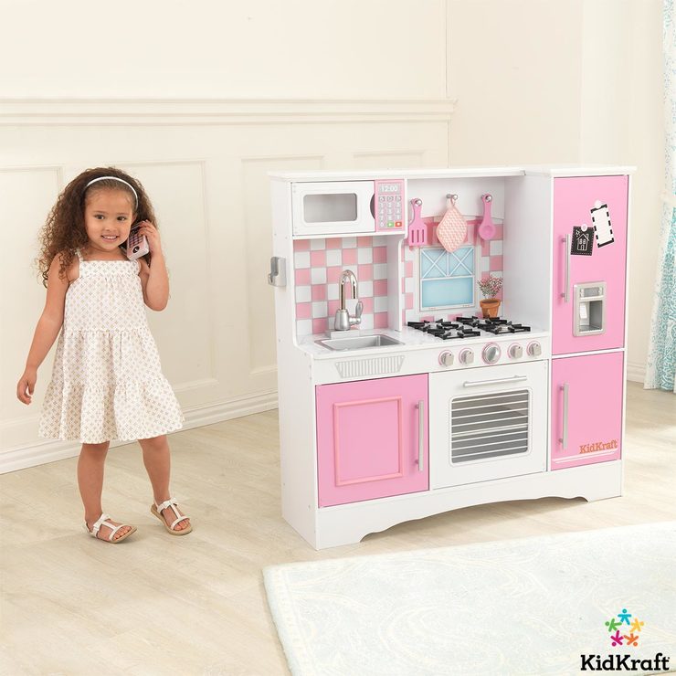 kidkraft play kitchen pink