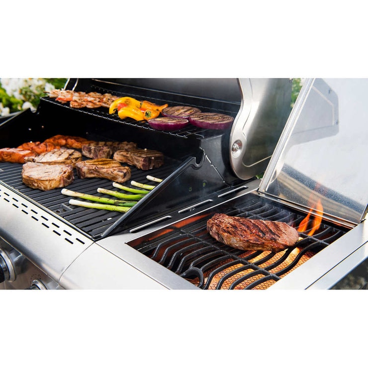 Nexgrill Deluxe 4 Burner Stainless Steel Gas Barbecue + Side Burner + Cover Costco UK