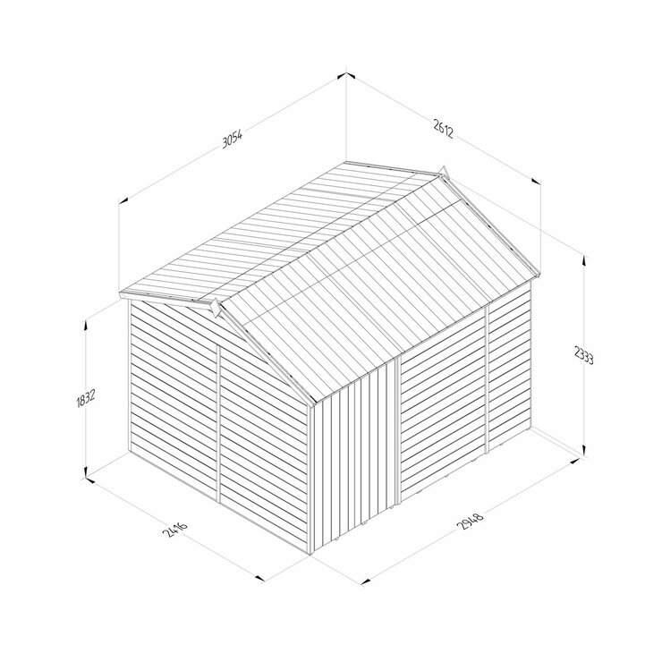Forest Garden Timberdale 10ft x 8ft 3" (3 x 2.5m) Tongue & Groove Wooden Storage Shed Forest Garden Timberdale 10ft x 8ft 3" (3 x 2.5m) Tongue & Groove Wooden Storage Shed