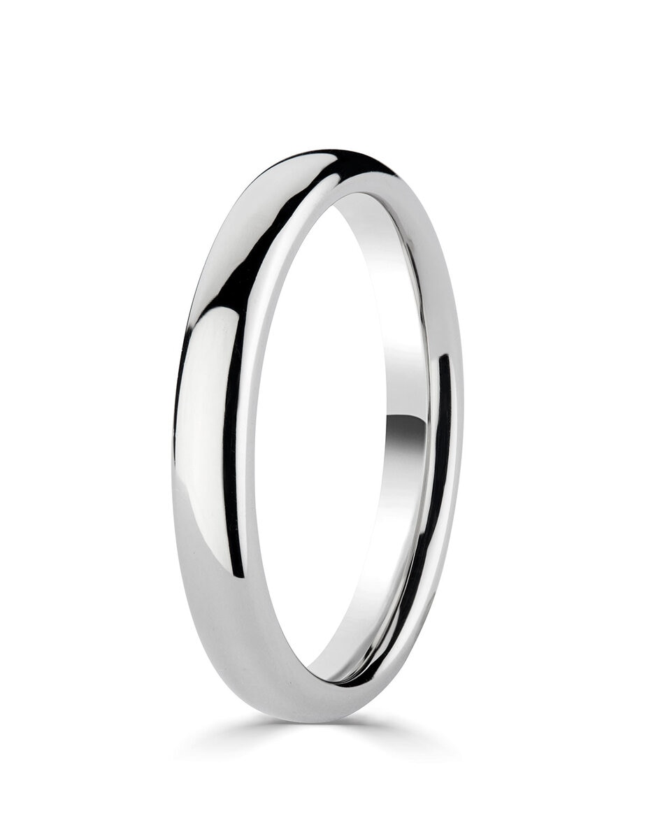 2.5mm Basic Court Wedding band. Platinum