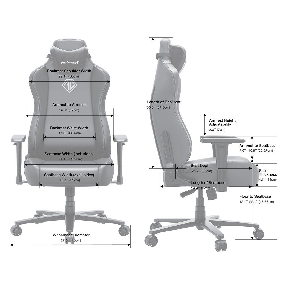 anda seaT Novis Max Extra Large Gaming Chair, Black