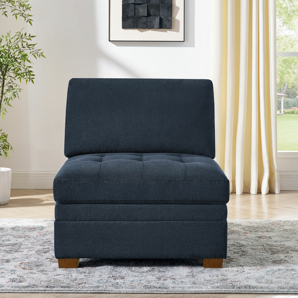 Tisdale Armless Piece Blue_Lifestyle
