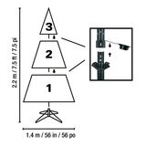 7ft 6 Inches (2.2m) Christmas Tree With 600 Twinkly App Controlled RGB LED Lights