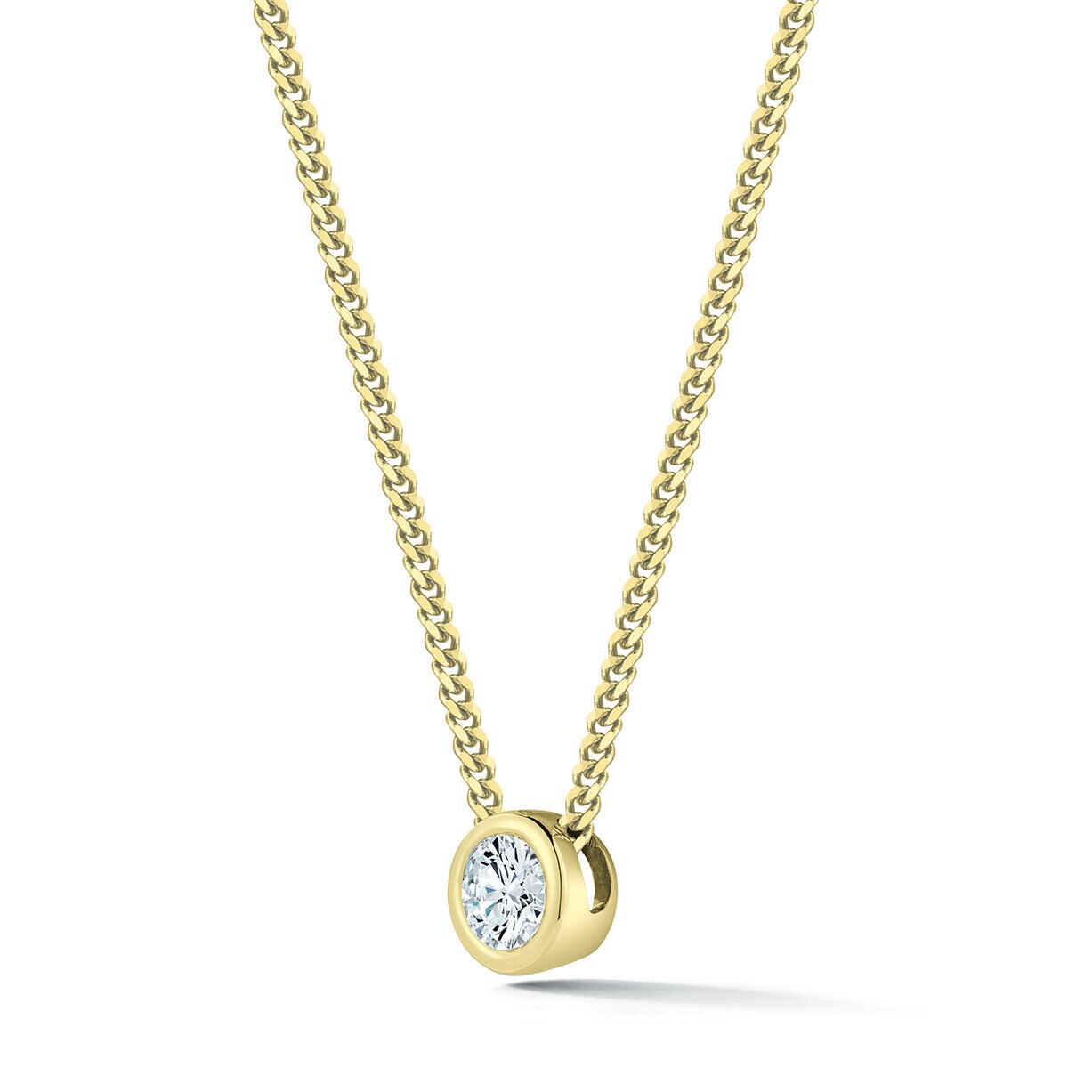 0.30ctw Diamond Pendant, 14k Yellow Gold