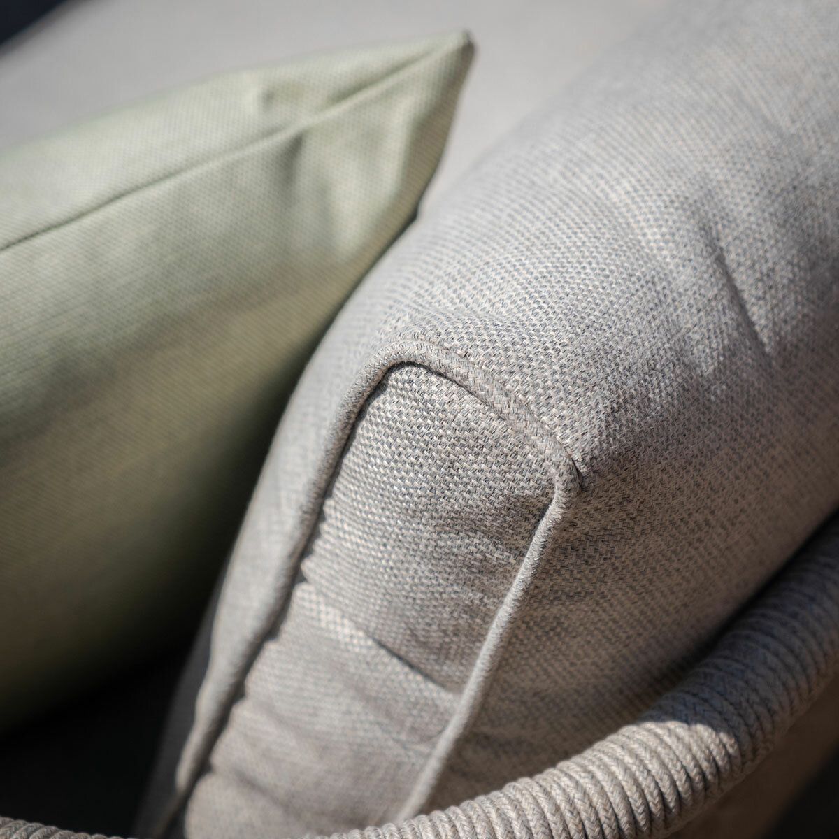 Maze Monaco 3 Piece Deep Seating Corner Patio Set in Cool Linen