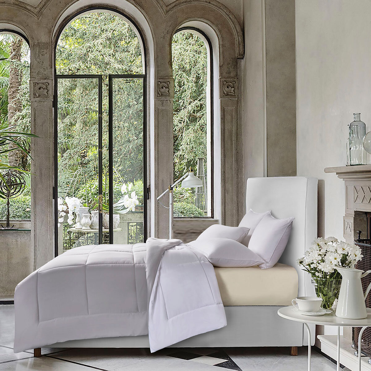 Hotel Grand Reversible Coverless Double Duvet in Grey
