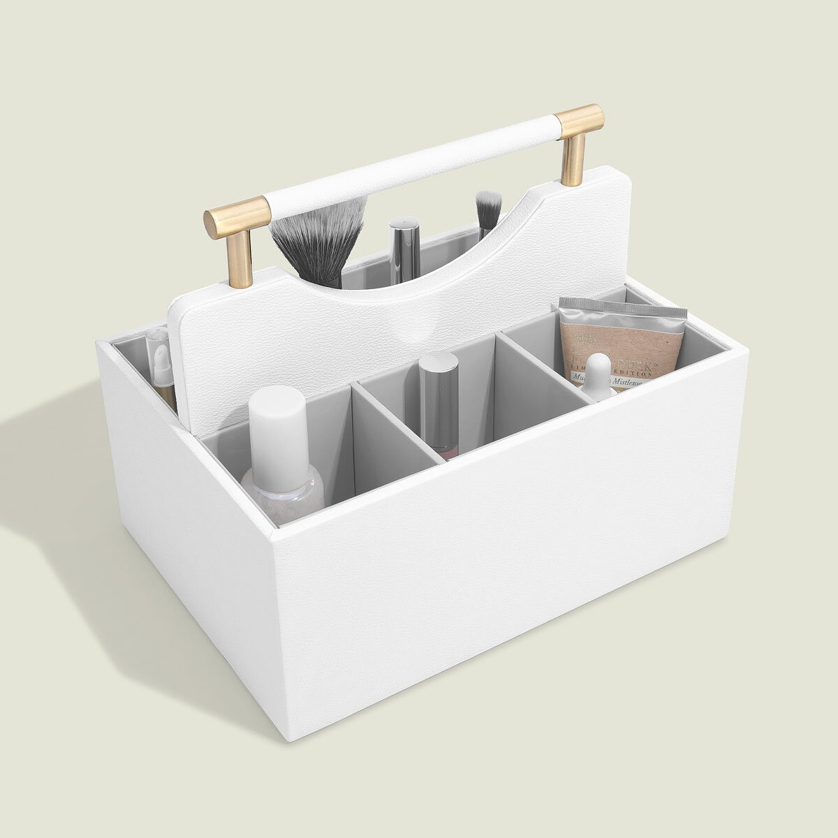 Pebble White Classic Cosmetic Organiser