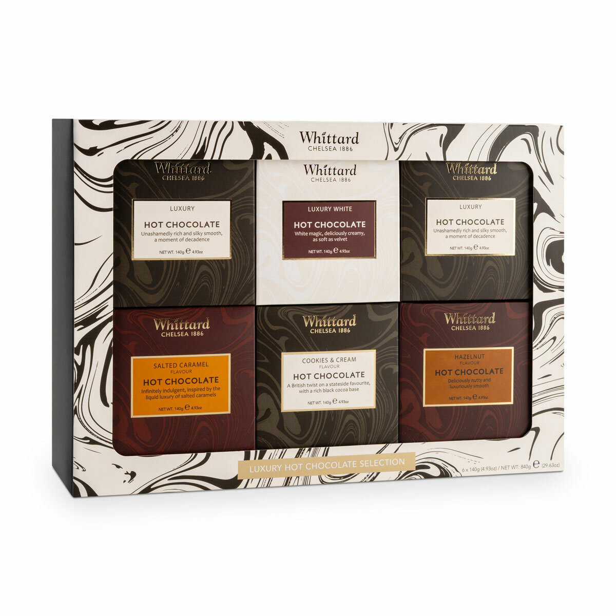 Whittard of Chelsea Hot Chocolate Lovers Gift Set, 6 x 140g Whittard of Chelsea Hot Chocolate Lovers Gift Set, 6 x 140g