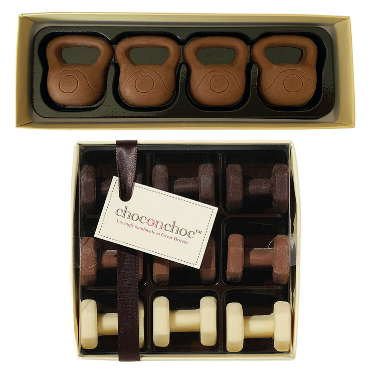 Choc On Choc Chocolate Kettlebells and Dumbells Choc On Choc Chocolate Kettlebells and Dumbells