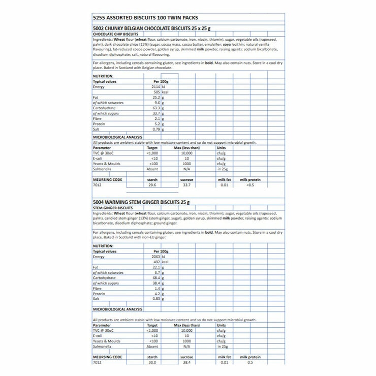Walkers Assorted Biscuits Mini Packs, 100 x 25g