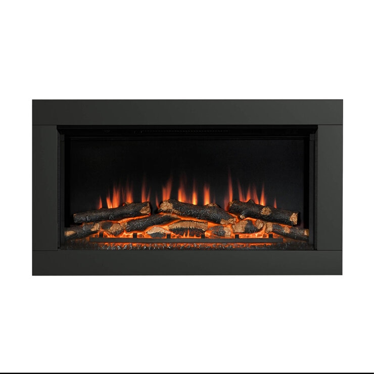 Flare Avella Wall Mounted Inset Electric Fire in Black, 2kW