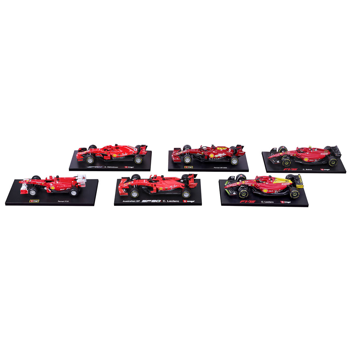 Maisto 1:43 Scale Highly Detailed Formula One Cars 6 Pack