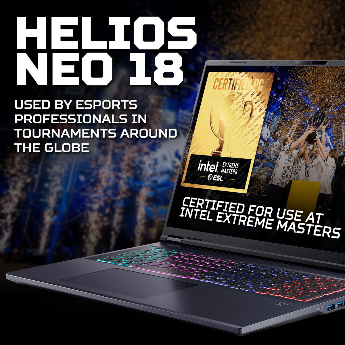 Acer Predator Helios NEO 18, Intel Core Ultra 9, 16GB RAM, 1TB SSD NVIDIA GeForce RTX 5070TI, 18 Inch Gaming Laptop, NH.QVLEK.006