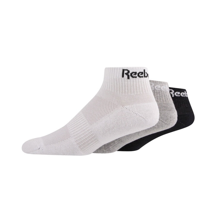 Reebok Unisex Essential Ankle Socks 6 Pack in Grey Reebok Unisex Essential Ankle Socks 6 Pack in Grey