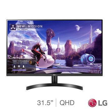 LG 31.5 Inch QHD 75Hz IPS Gaming Monitor, 32QN600-B