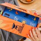 Lifestyle image of selection box being opened