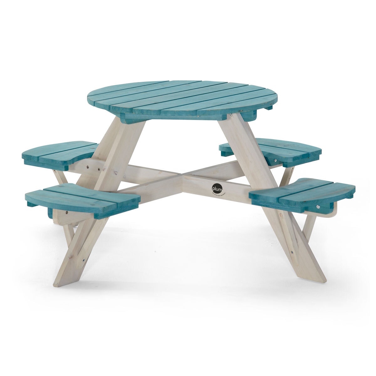 Plum Circular 4 Seater Picnic Table In Teal 3 Years Costco Uk