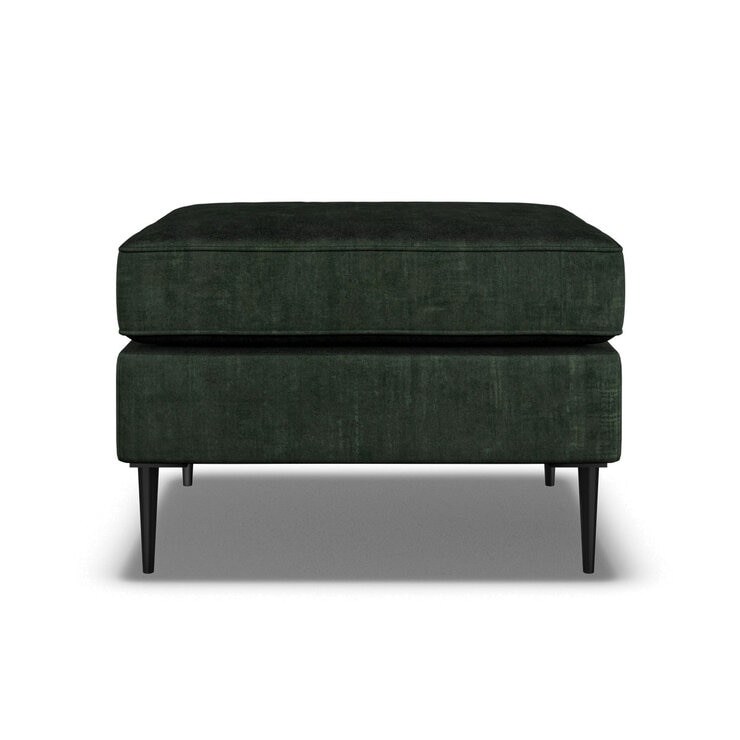 Aspen Velvet Footstool, Green Aspen Velvet Footstool, Green