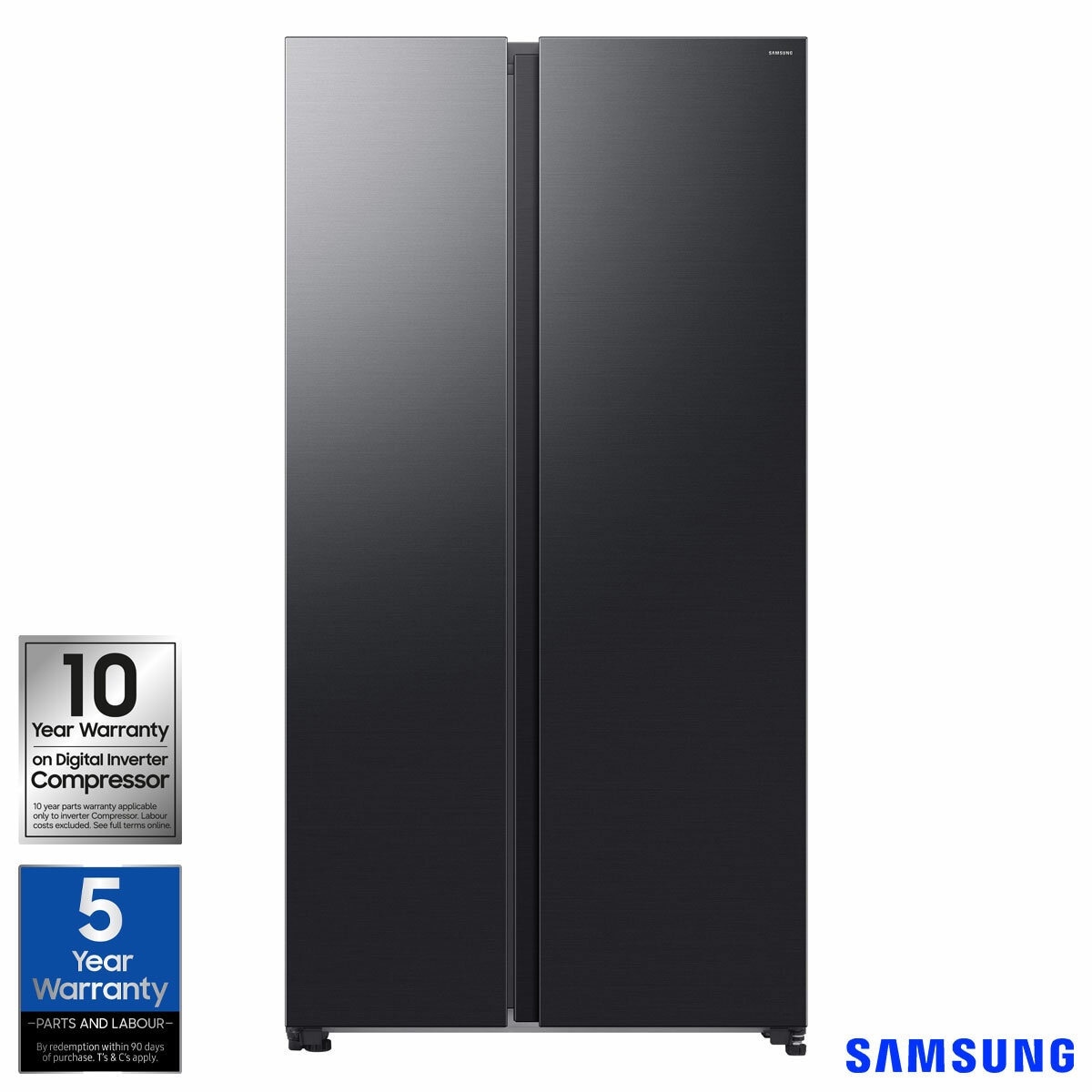 Samsung Series 6, SpaceMax RS70F65QEFEU Side by Side Fridge Freezer, E Rated in Black