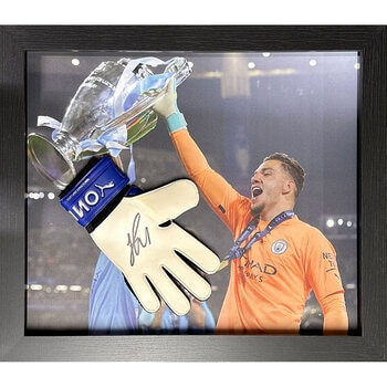 Ederson Signed Framed Goalkeeper Glove